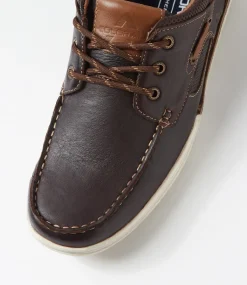 COLORADO Casuals-Rashid Brown Leather Lace Up Flats
