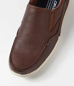 COLORADO Casuals-Rasputin Cognac Leather Flat Shoes