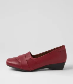 Women SUPERSOFT Flats|Comfort-Rayleen Cherry Leather Heels