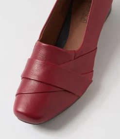 Women SUPERSOFT Flats|Comfort-Rayleen Cherry Leather Heels