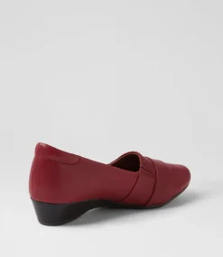 Women SUPERSOFT Flats|Comfort-Rayleen Cherry Leather Heels