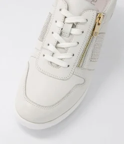 Women SUPERSOFT Comfort|Sneakers-Reehale White Silver Leather Jewels Sneakers