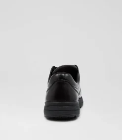 COLORADO Senior School Shoes-Renegade Senior Black Leather Lace Up Shoes