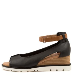 Women I LOVE BILLY Wedges|Heels-RENEY BLACK TAN SANDALS