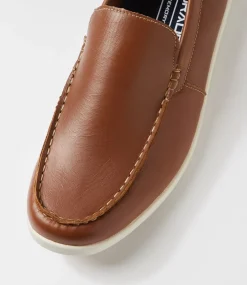 COLORADO Casuals-Reno Light Tan Oiled Leather Flat Shoes