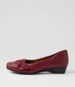 Women SUPERSOFT Comfort|Heels-Reverse Cherry Leather Heels