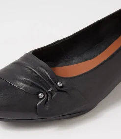 Women SUPERSOFT Comfort|Heels-REVERSE SU BLACK LEATHER