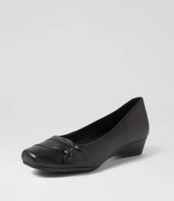 Women SUPERSOFT Comfort|Heels-REVERSE SU BLACK LEATHER