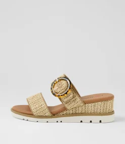 Women I LOVE BILLY Heels|Sandals-Ricarty Natural Fabric Sandals