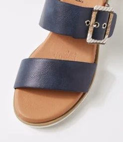 Women I LOVE BILLY Wedges|Heels-Riccardu Navy Multi Sandals