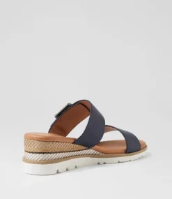 Women I LOVE BILLY Wedges|Heels-Riccardu Navy Multi Sandals