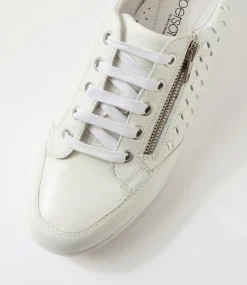 Women SUPERSOFT Comfort|Sneakers-Riki White Silver Leather Sneakers