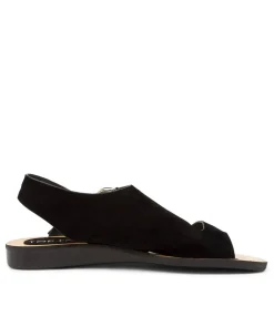 Women TOP END Flats|Sandals-RISA TO BLACK SUEDE