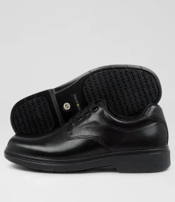 COLORADO Senior School Shoes-Roar Senior C Black Leather Lace Up Shoes