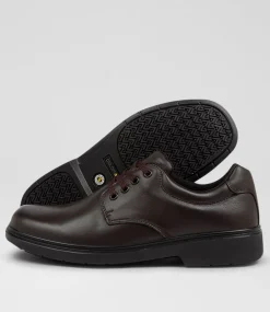 COLORADO Senior School Shoes-Roar Senior E Brown Leather Lace Up Shoes