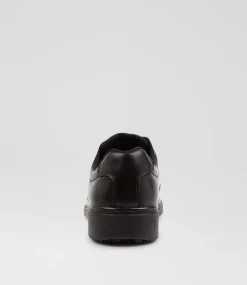 COLORADO Junior School Shoes-Roar Youth E Black Leather Lace Up Shoes