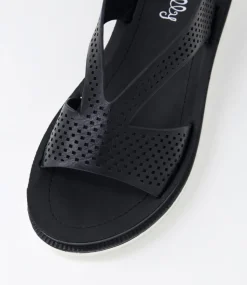 Women I LOVE BILLY Sandals-Roltine Black Sandals