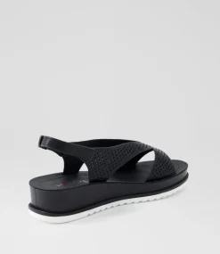 Women I LOVE BILLY Sandals-Roltine Black Sandals