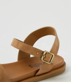 Women I LOVE BILLY Flats|Sandals-Rolucin Tan Nubuck Pu Sandals