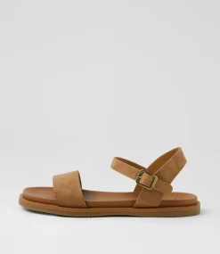 Women I LOVE BILLY Flats|Sandals-Rolucin Tan Nubuck Pu Sandals