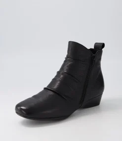 Women SUPERSOFT Boots|Comfort-Romans Black Leather Ankle Boots