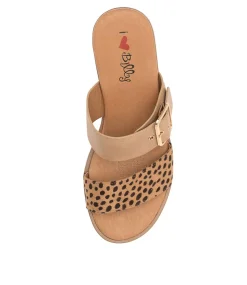 Women I LOVE BILLY Wedges|Heels-Rosel Cheetah Latte Multi Sandals