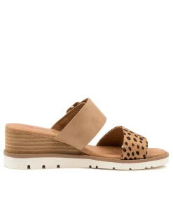 Women I LOVE BILLY Wedges|Heels-Rosel Cheetah Latte Multi Sandals