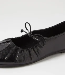 Women I LOVE BILLY Flats-Rotellie Black Shine Patent Pu Flat Shoes