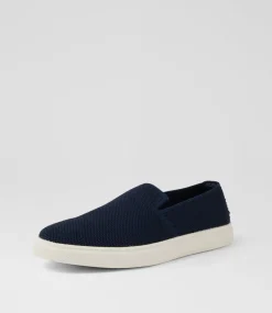 UNCUT Sneakers|Casuals-Row Navy Knit Sneakers