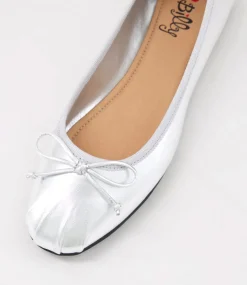 Women I LOVE BILLY Flats-Ruchelle Silver Flat Shoes