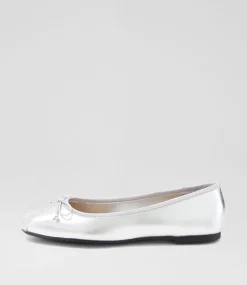 Women I LOVE BILLY Flats-Ruchelle Silver Flat Shoes