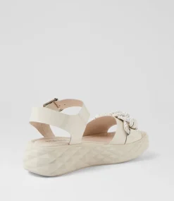 Women TOP END Sandals-Rulia Ivory Patent Leather Sandals