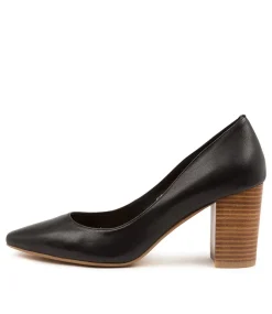 Women DIANA FERRARI Heels-SABENA BLK-NAT HEEL LTHER
