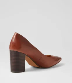 Women DIANA FERRARI Heels-SABENA DF MAHOGANY DK BROWN HEEL LEATHER
