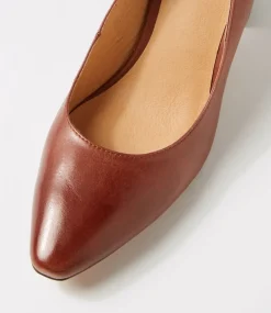 Women DIANA FERRARI Heels-SABENA DF MAHOGANY DK BROWN HEEL LEATHER