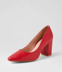 Women DIANA FERRARI Heels-Sabena Red Leather Heels