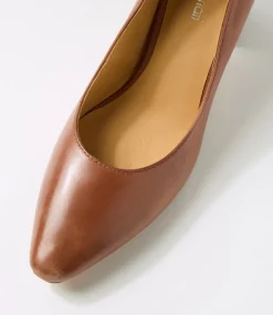 Women DIANA FERRARI Heels-Sabena Walnut Dark Brown Leather Heels