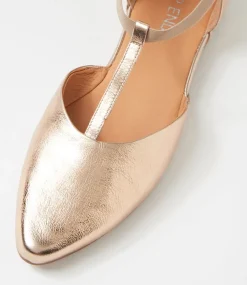 Women TOP END Flats-Saddie Champagne Crush Leather Flat Shoes