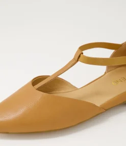 Women TOP END Flats-SADDIE TO DK TAN LEATHER