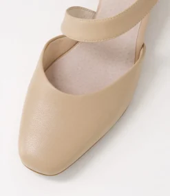 Women SUPERSOFT Comfort|Heels-Sagie Nude Leather Heels