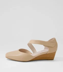Women SUPERSOFT Comfort|Heels-Sagie Nude Leather Heels