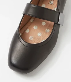 Women SUPERSOFT Comfort|Flats-Saigon Black Leather Flat Shoes