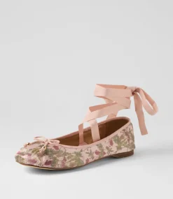 Women I LOVE BILLY Flats-Salina Blush Haze Satin Flat Shoes