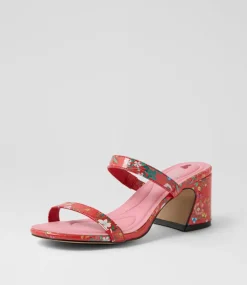 Women I LOVE BILLY Heels|Sandals-Sashay Red Botanic Patent Synthetic Sandals