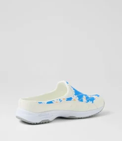 Women I LOVE BILLY Sneakers-Savoca White Blue Daisy Multi Fabric Sneakers