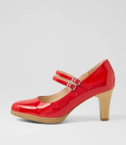 Women SUPERSOFT Comfort|Dress-Sayshell Red Patent Leather Heels