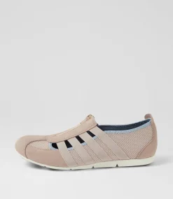Women SUPERSOFT Comfort|Sneakers-Scottie Light Taupe Blue Mesh Sneakers