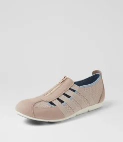 Women SUPERSOFT Comfort|Sneakers-Scottie Light Taupe Blue Mesh Sneakers