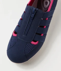 Women SUPERSOFT Comfort|Sneakers-Scottie Navy Fuchsia Mesh Sneakers