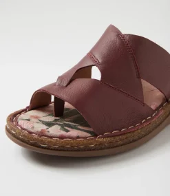 Women COLORADO Comfort|Slides-Selse Burnt Red Leather Slides
